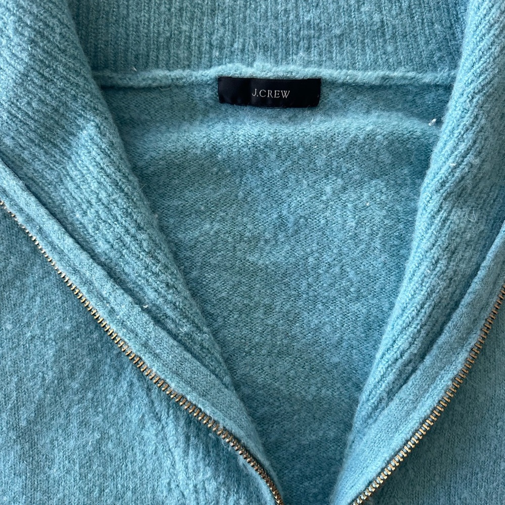 J. Crew Teal Cowl Neck Sweater - Picture 3 of 6